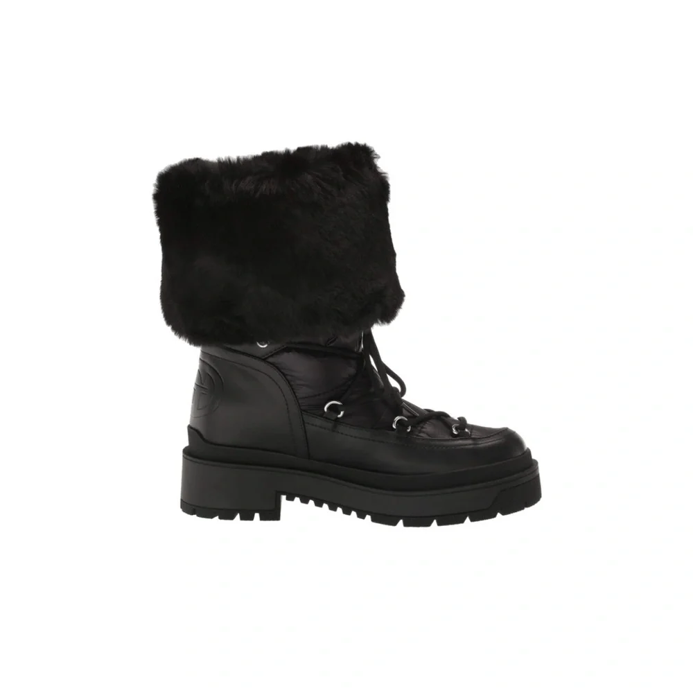GUESS Women’s Larya Faux Fur Puffer Winter Black Boots Size 9.5 NEW